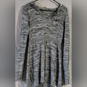 Roxy Vintage Women's V-Neck Sweater Dress in Gray